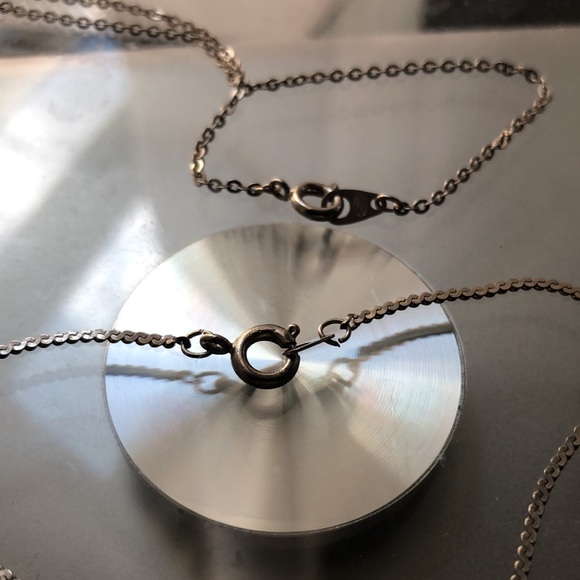 Silvertone Bracelet, Necklace and Heart Pendant, and Silver Oval Pendant - Picture 3 of 7